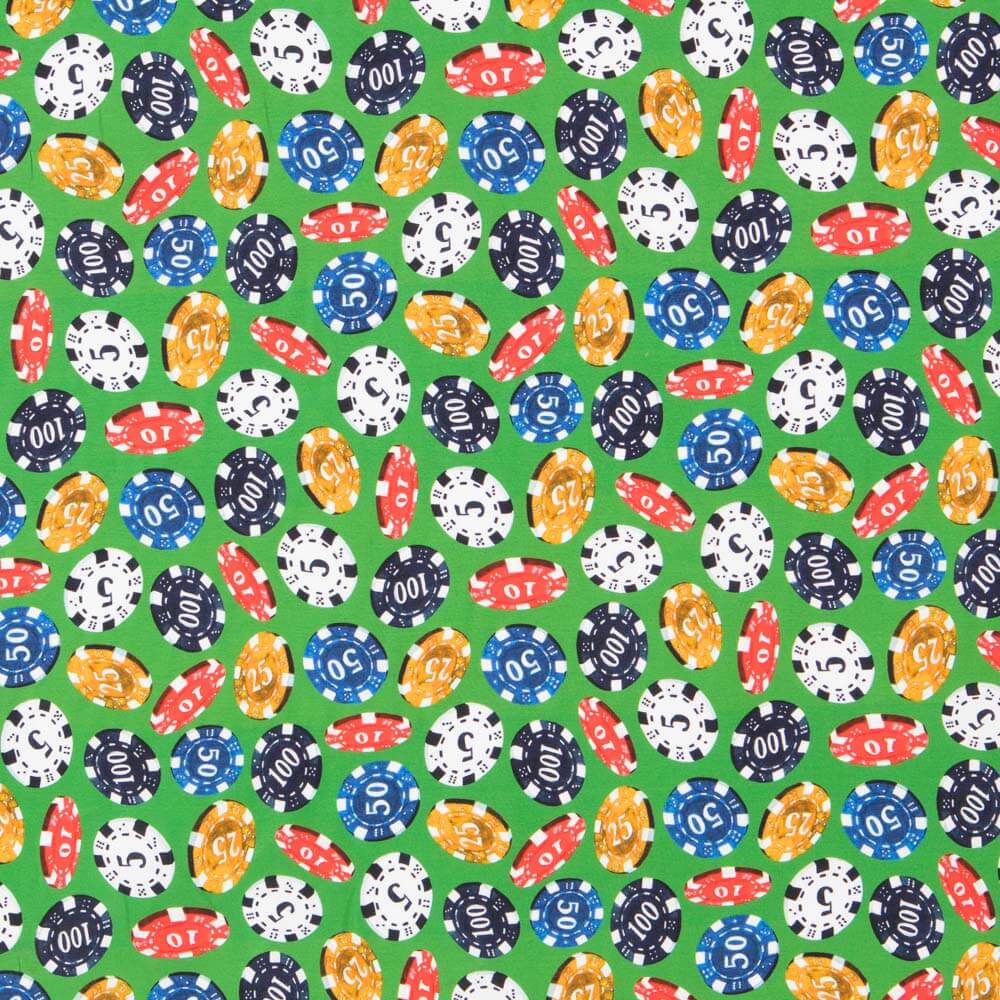 Grüne Poker-Popeline - Ribes y Casals
