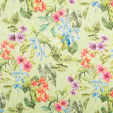 Jacquard Polyester Blumen Pistazie - Ribes y Casals