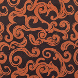 Orangefarbener, spiralförmig bedruckter Samt - Ribes y Casals