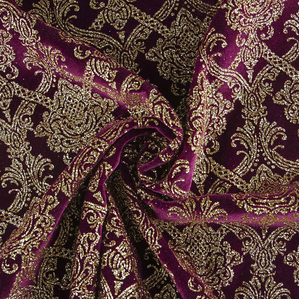 Fantasy Samt Glitter Bourdeaux - Ribes y Casals