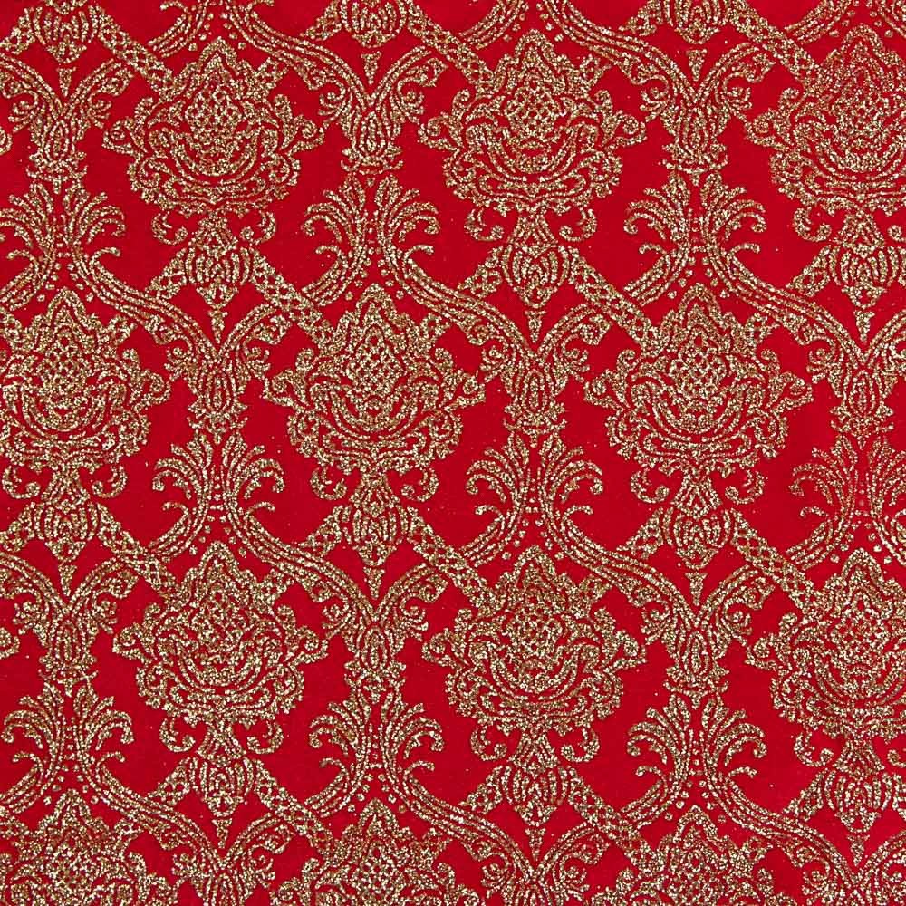 Roter Glitzer-Fantasie-Samt - Ribes y Casals
