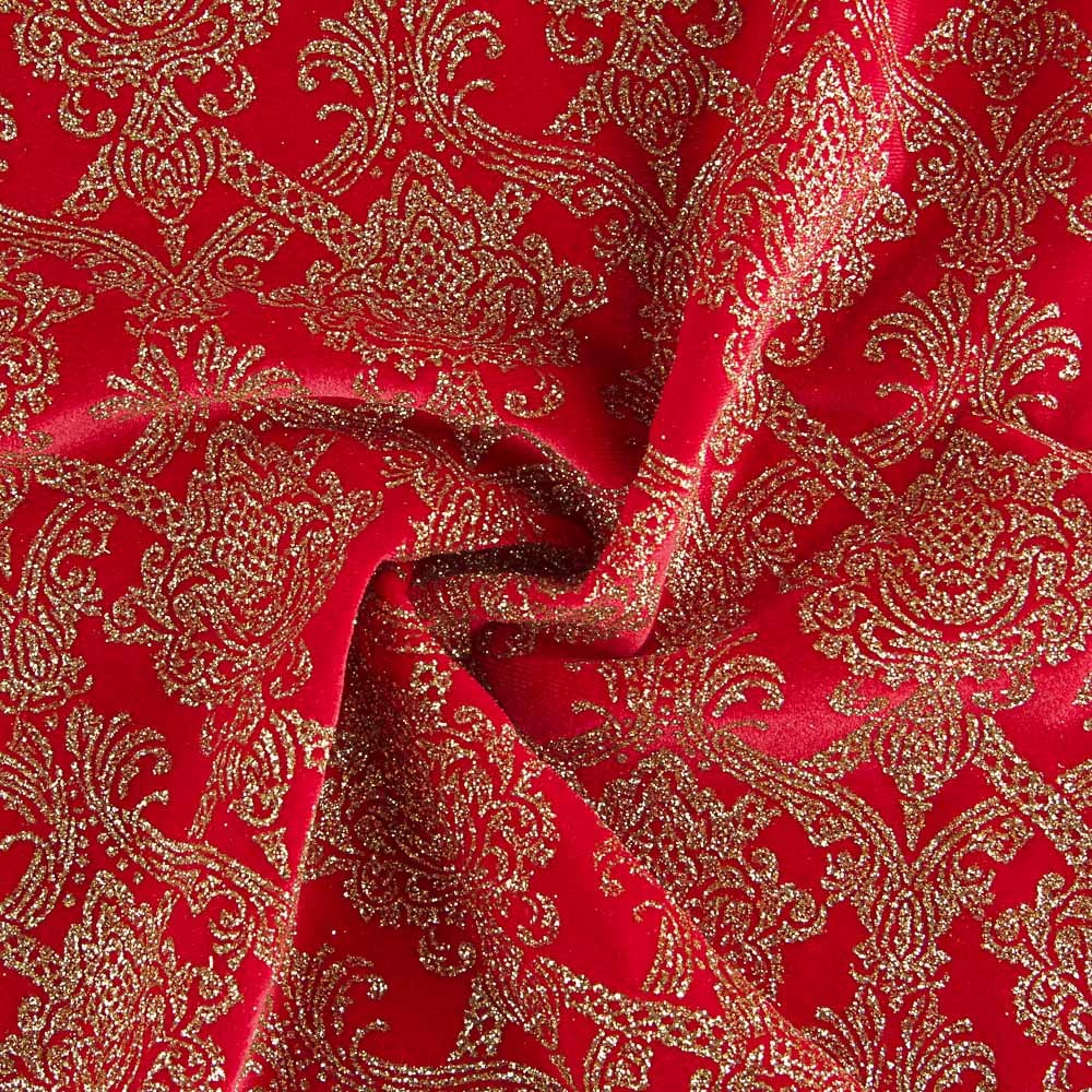 Roter Glitzer-Fantasie-Samt - Ribes y Casals