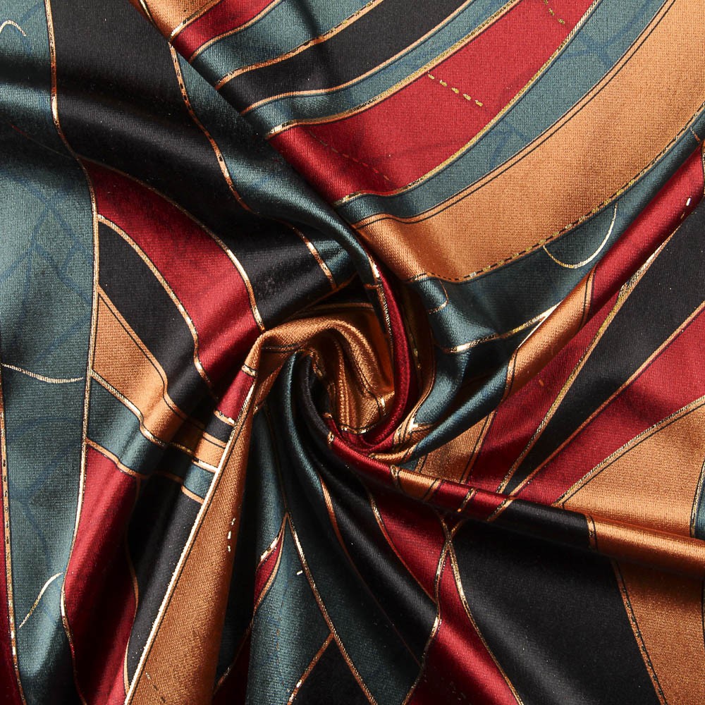 Lurex Samt Venedig Aquamarin - Ribes y Casals