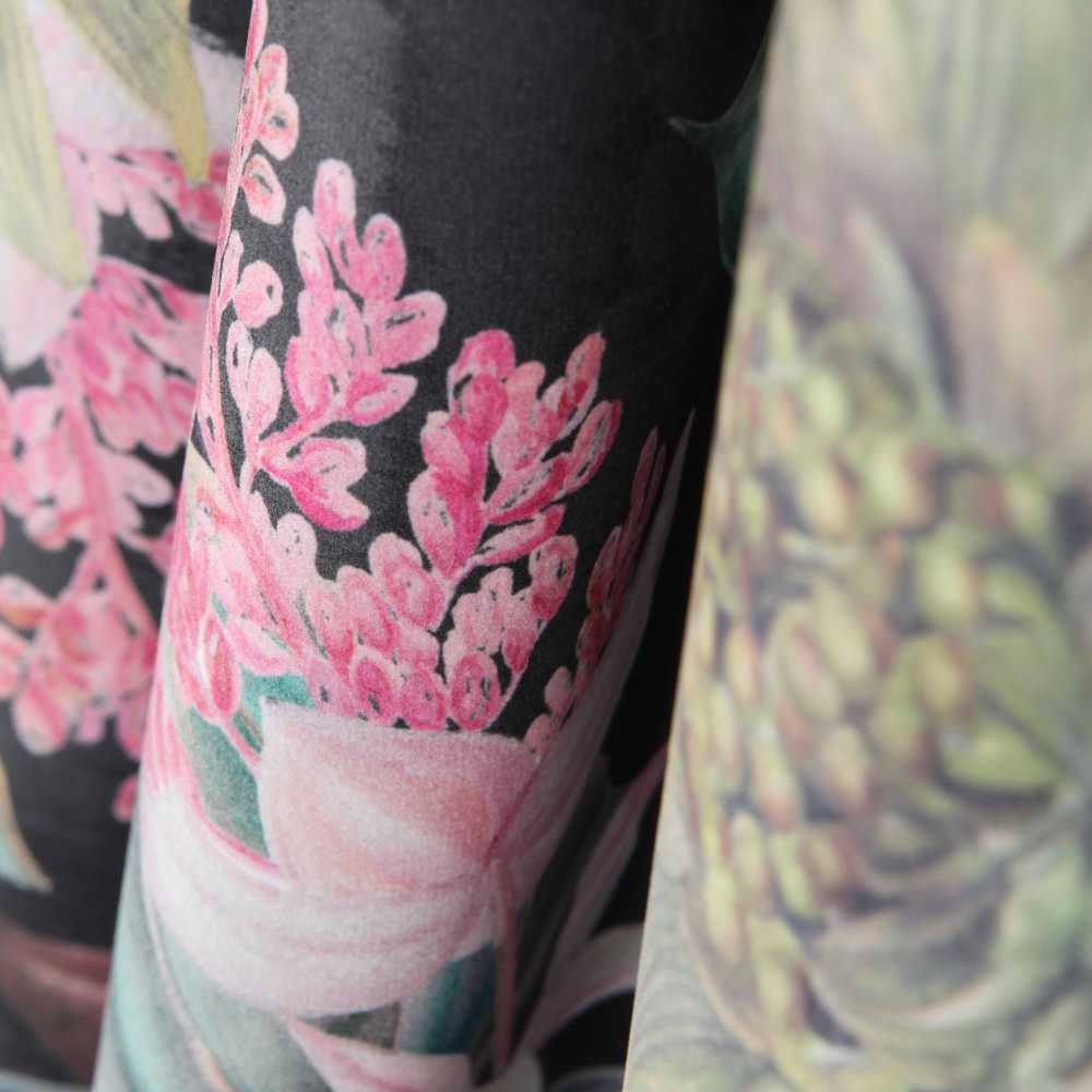 Tropical Tapestry Velvet Schwarz - Ribes y Casals