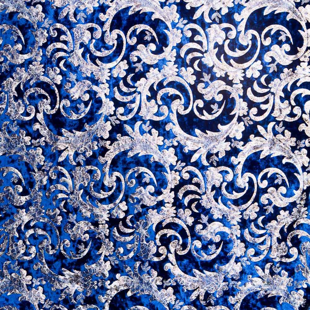 Spandex Brokat Samt Blau - Ribes y Casals