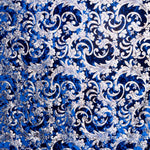 Spandex Brokat Samt Blau - Ribes y Casals