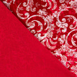Roter Brokat Spandex Samt Stoff Brokat Rot 60 x 150 cm - Ribes y Casals
