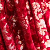 Roter Brokat Spandex Samt Stoff Brokat Rot 60 x 150 cm - Ribes y Casals