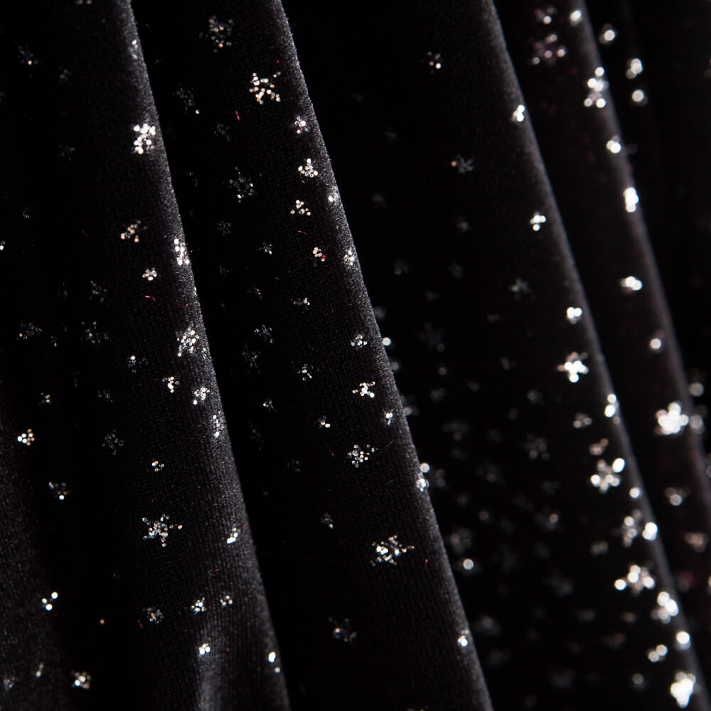 Samt Spandex Sparkles Schwarz - Ribes y Casals