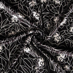 Samt Lycra Samt Blume Bicolour Schwarz - Ribes y Casals