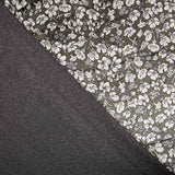 Geblümter Lycra-Samt Khaki - Ribes y Casals