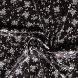 Samt Lycra Floral Schwarz - Ribes y Casals