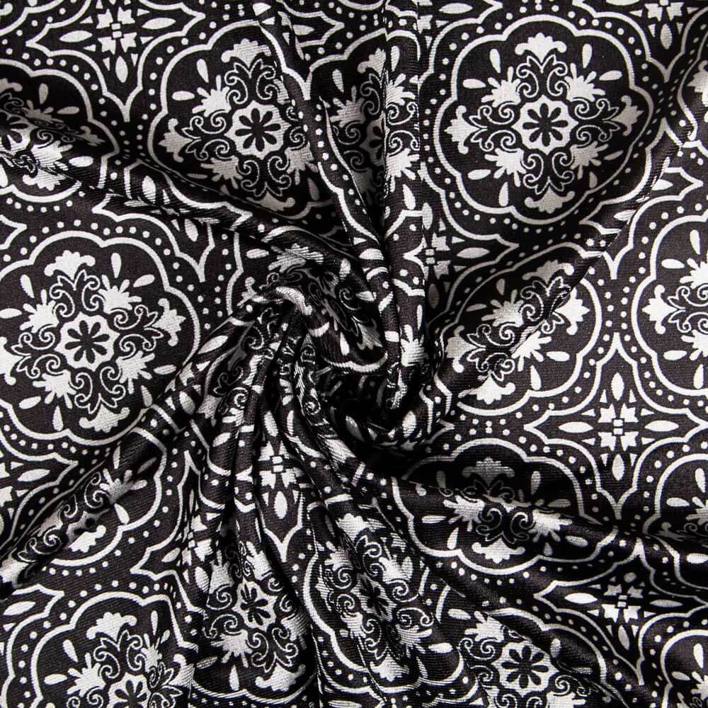 Samt Lycra Geo Schwarz - Ribes y Casals