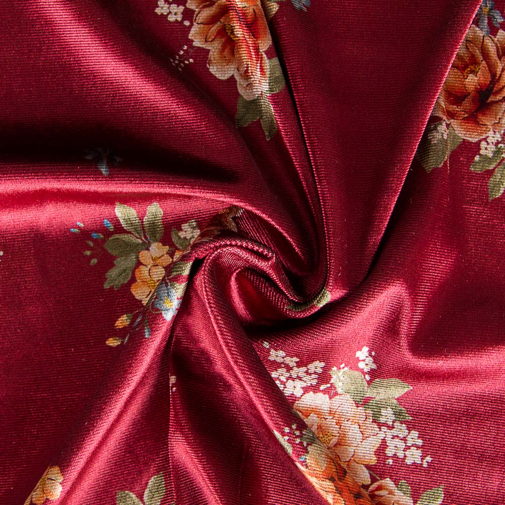 Samt Moda Blumen Granat - Ribes y Casals