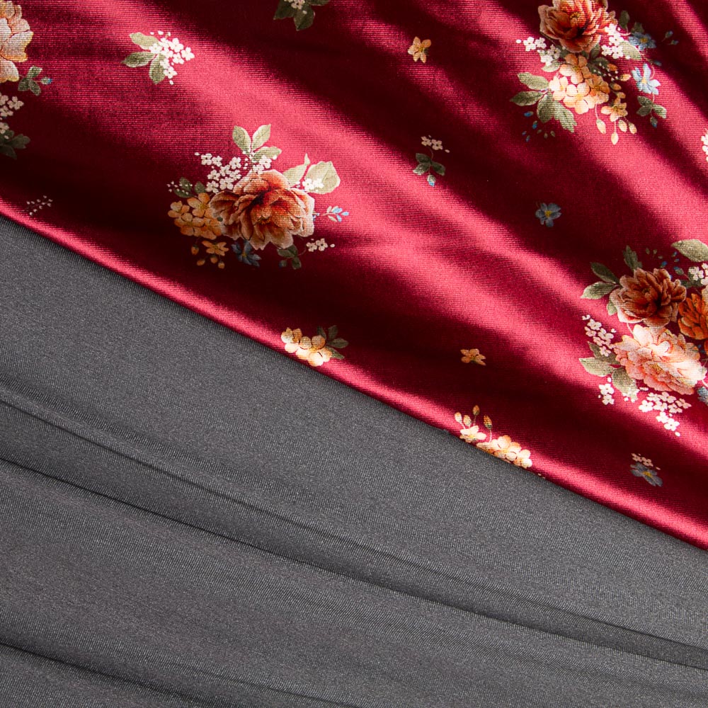 Samt Moda Blumen Granat - Ribes y Casals