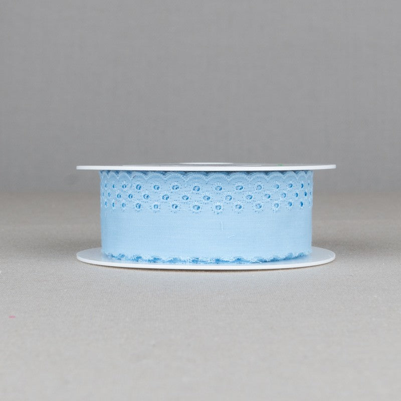 Stickereistreifen Hellblau 37mm - Ribes y Casals