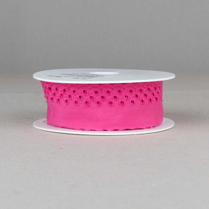 Fuchsia Stickereistreifen 37mm - Ribes y Casals