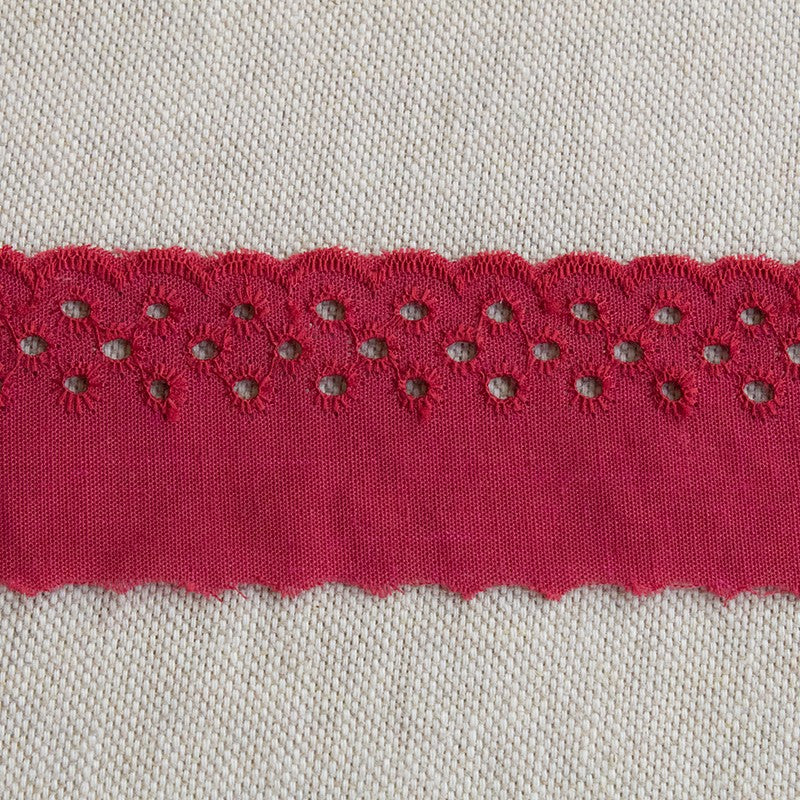 Roter Stickereistreifen 37mm - Ribes y Casals