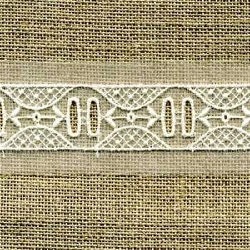 Beige bestickter Chiffon-Streifen 3cm - Ribes y Casals