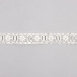 Beige gestickter Chiffonstreifen 2cm BO,183 - Ribes y Casals
