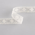 Beige gestickter Chiffonstreifen 2cm BO,183 - Ribes y Casals
