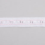 Weißer und rosafarbener Batist-Streifen 2,5 cm - Ribes y Casals