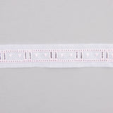 Weißer und rosafarbener Batist-Streifen 2,5 cm - Ribes y Casals