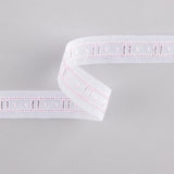 Weißer und rosafarbener Batist-Streifen 2,5 cm - Ribes y Casals