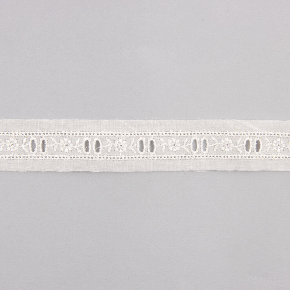 Beige Batist Streifen 2.5cm - Ribes y Casals