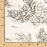 Canvas Toile De Jouy Weißer Hintergrund - Ribes y Casals