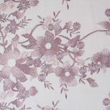 Mauve Blumen Stickerei Tüll - Ribes y Casals
