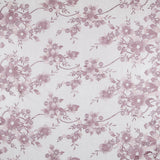 Mauve Blumen Stickerei Tüll - Ribes y Casals