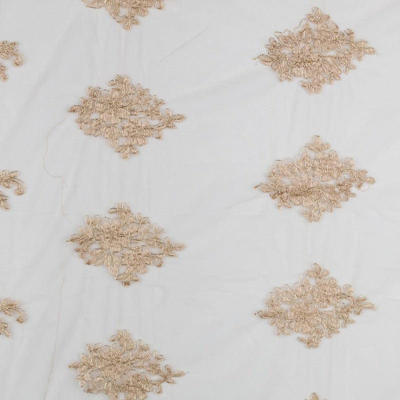 Beige Bestickter Tüll Rebrodé Beige - Ribes y Casals