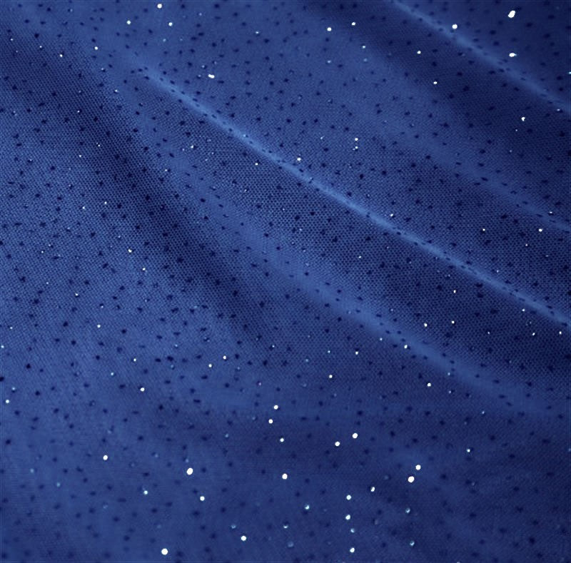 Blau glitzernder elastischer Tüll - Ribes y Casals