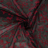 Rote Blumen Elastischer Tüll - Ribes y Casals