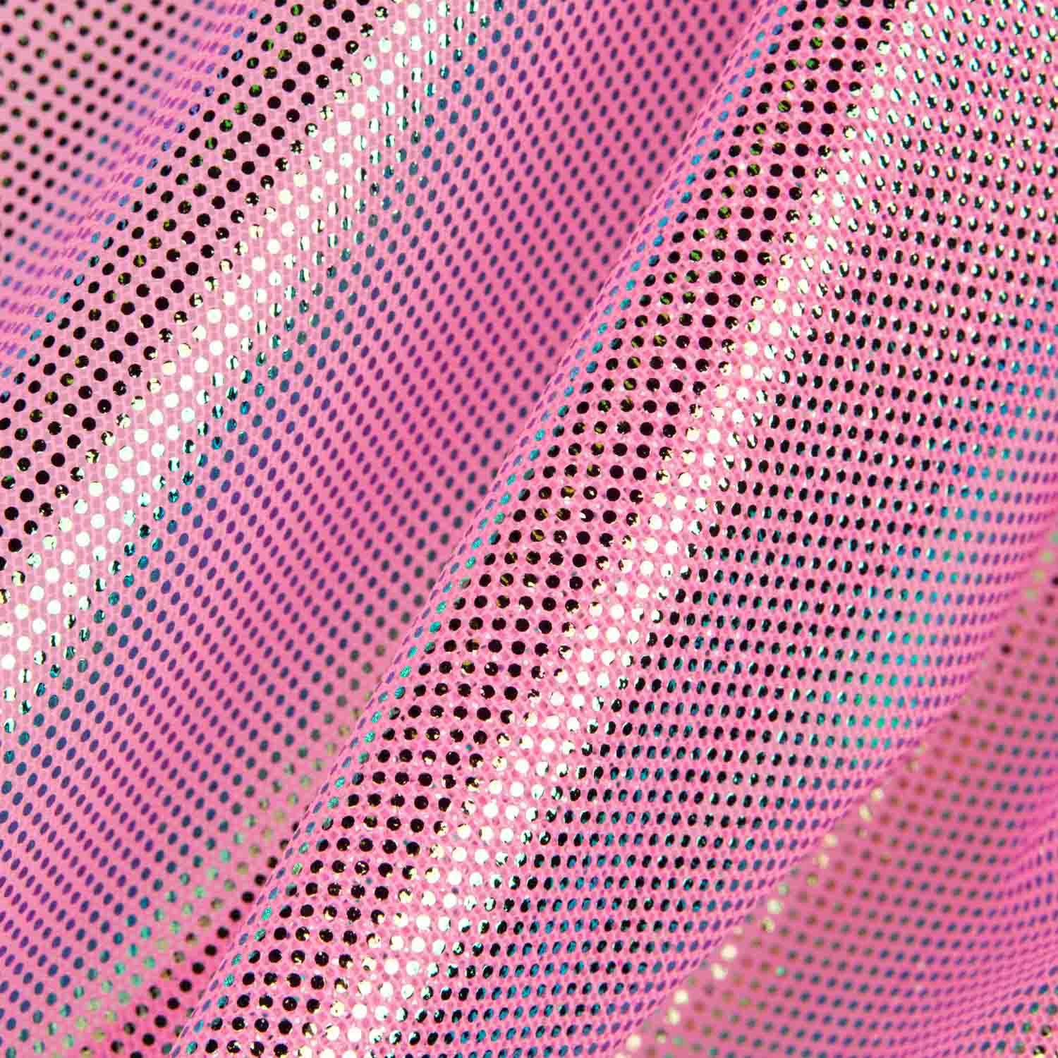 Holografie Elastischer Tüll Barbie Rosa - Ribes y Casals