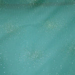 Aquamarinfarbener glitzernder elastischer Tüll - Ribes y Casals