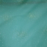 Aquamarinfarbener glitzernder elastischer Tüll - Ribes y Casals