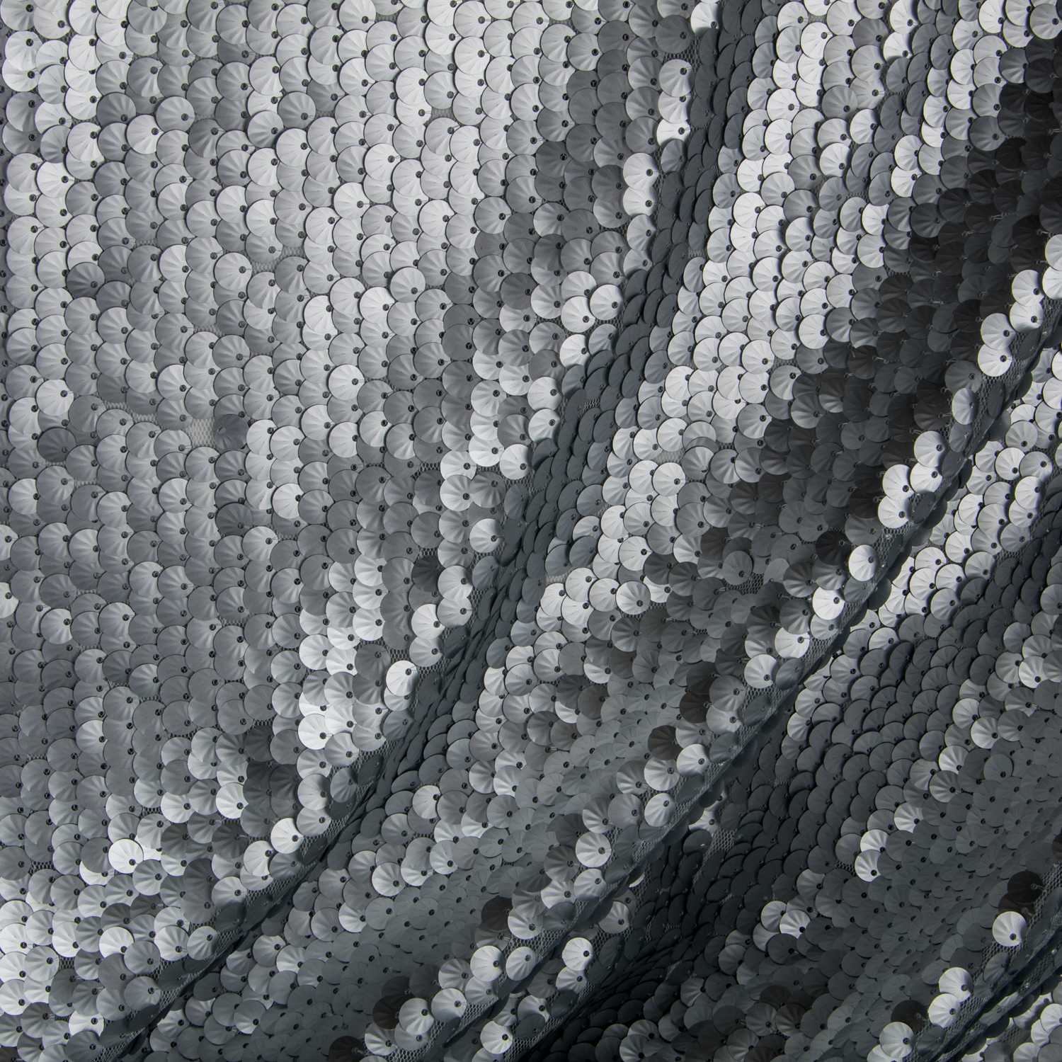 Tüll Pailletten Muschel Silber - Ribes y Casals