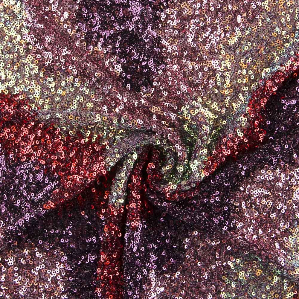 Tüll-Lycra-Pailletten Chevron Multicolor - Ribes y Casals