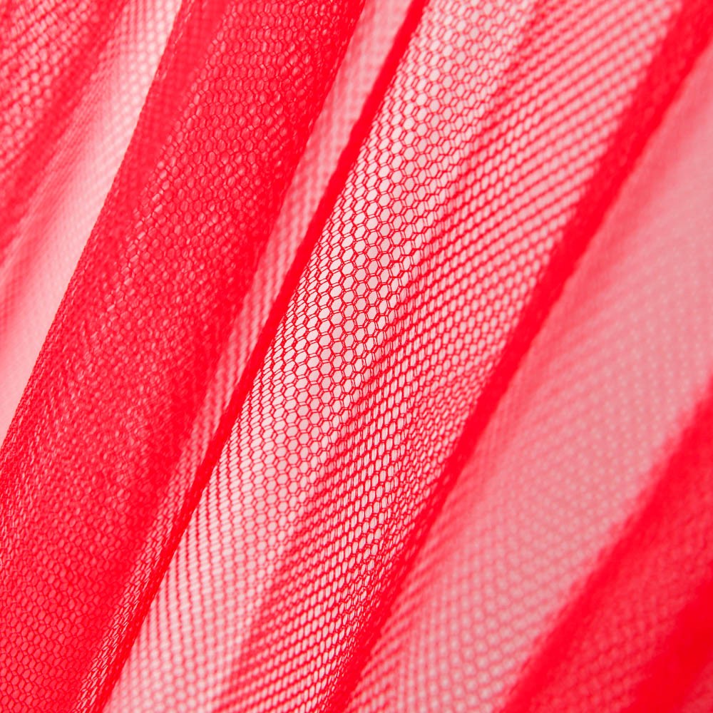 Roter morbider Tüll, 3 Meter breit - Ribes y Casals