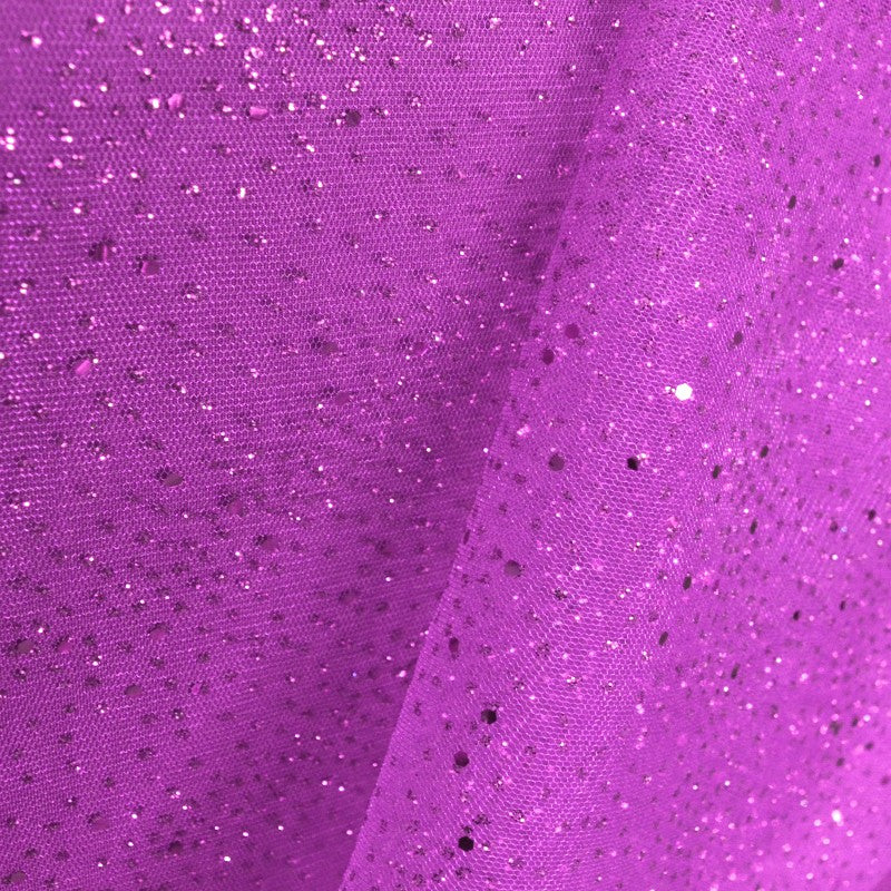 Fuchsia glitzernder gesprenkelter Tüll - Ribes y Casals
