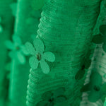 Plissierter Tüll Grün Blume - Ribes y Casals