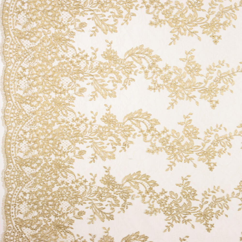 Tüll-Stickerei Lurex Gold - Ribes y Casals