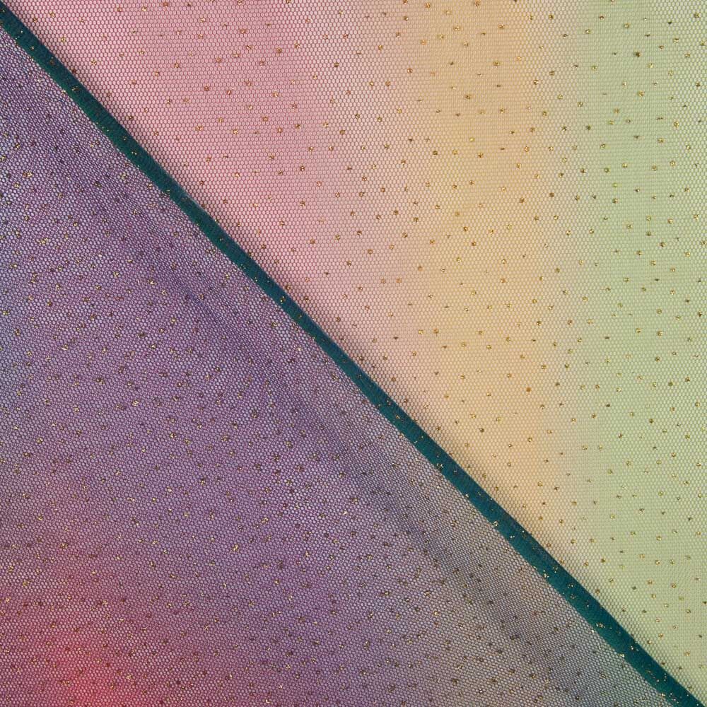 Regenbogen Glitter Illusion Tüll - Ribes y Casals