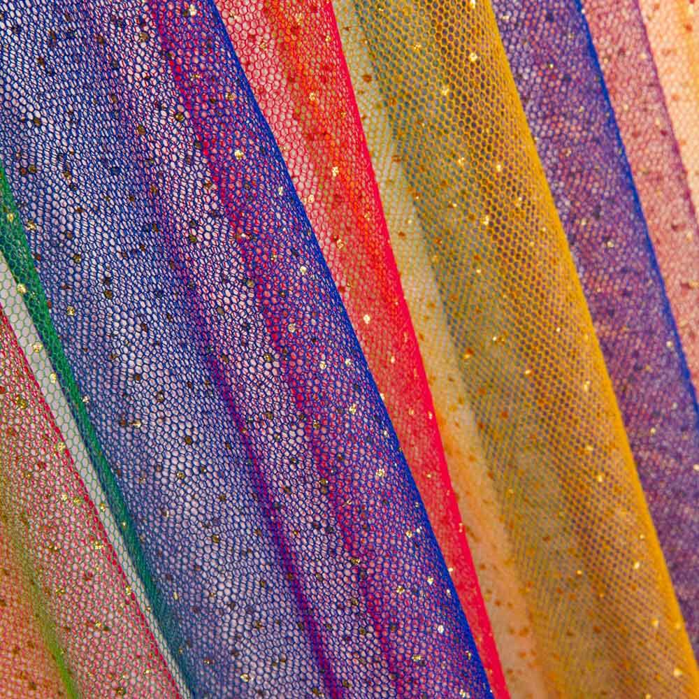 Regenbogen Glitter Illusion Tüll - Ribes y Casals
