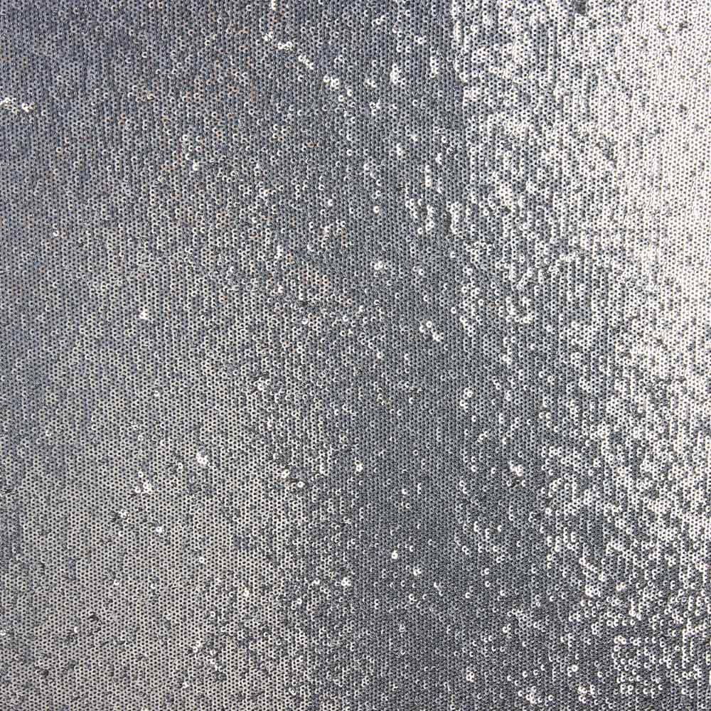 Glänzender Tüll Pailletten Silber Schwarz - Ribes y Casals
