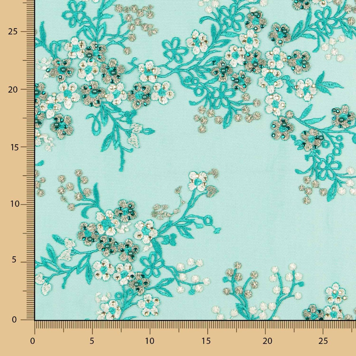 Tüll Pailletten Garten Grün - Ribes y Casals