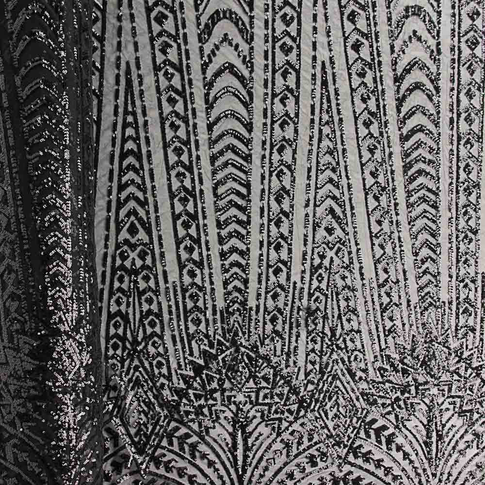 Tüll Pailletten Lycra Cher Schwarz - Ribes y Casals