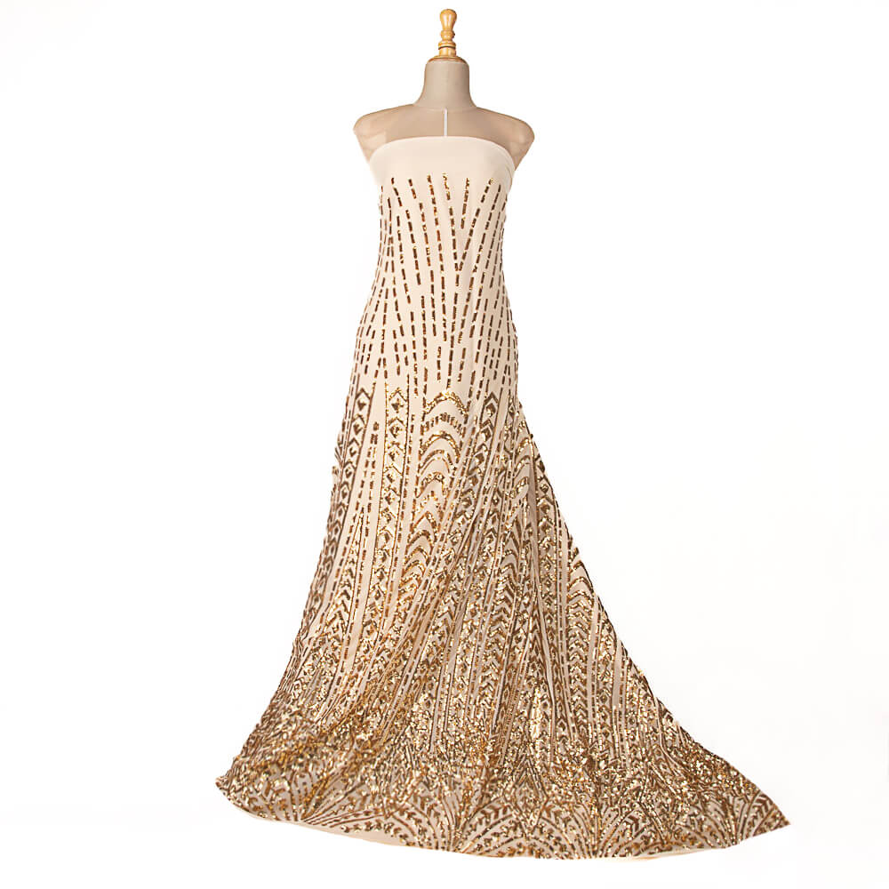 Tüll Pailletten Lycra Cher Gold - Ribes y Casals